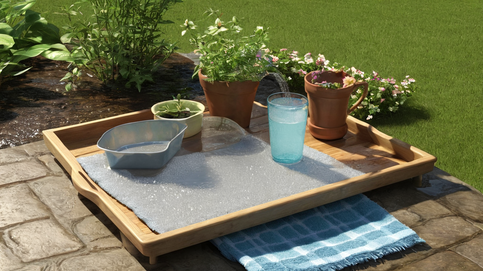 Drainage saucers and no puddles