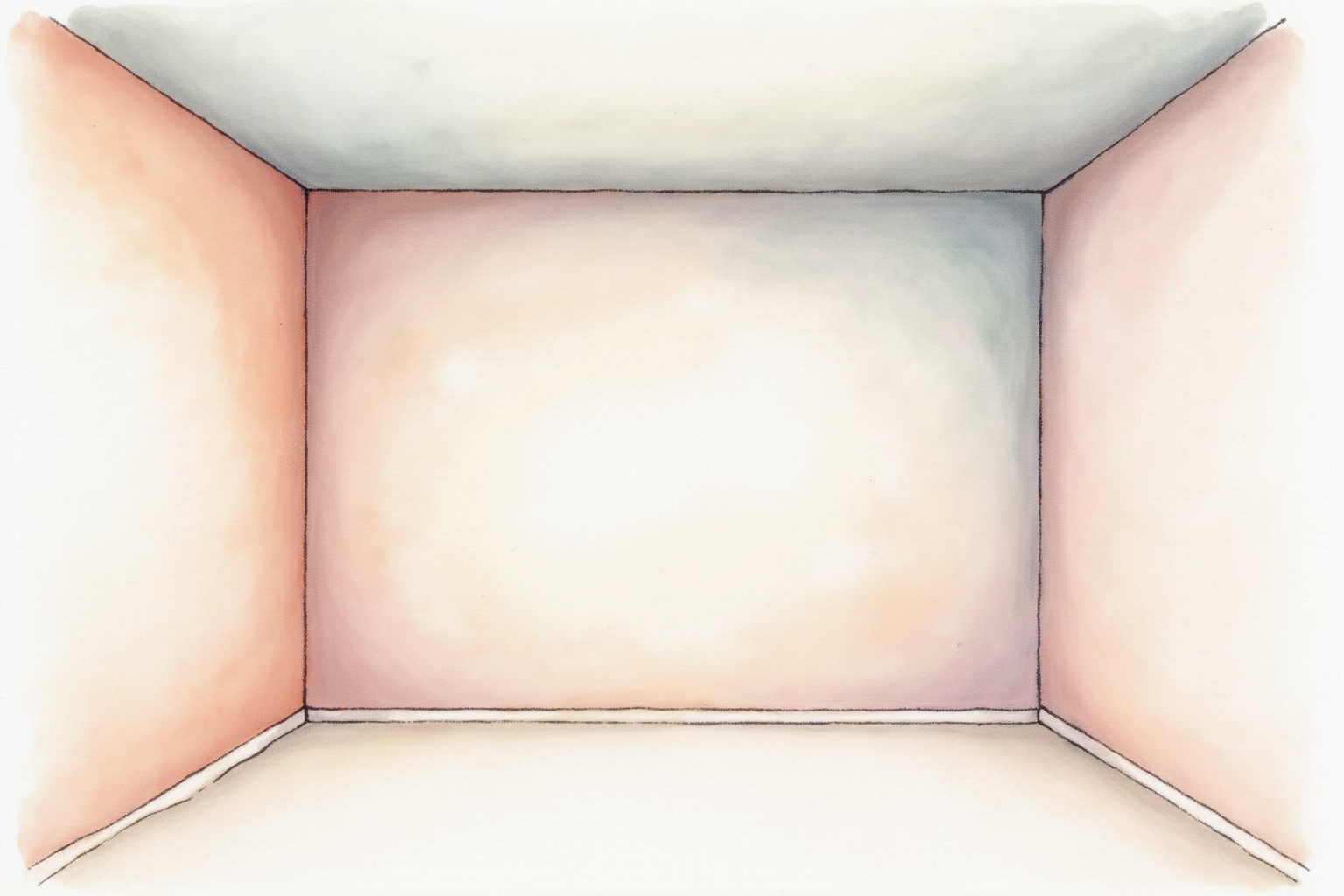 Ceiling painted same color as walls expanding visual space