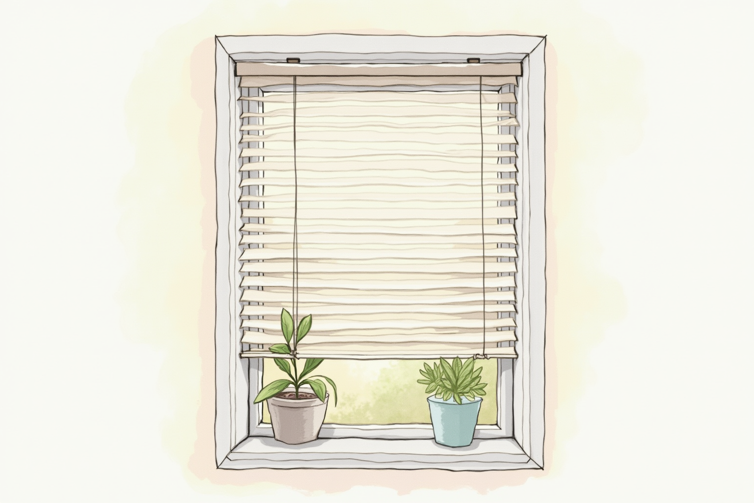 Blinds installed in small living room window