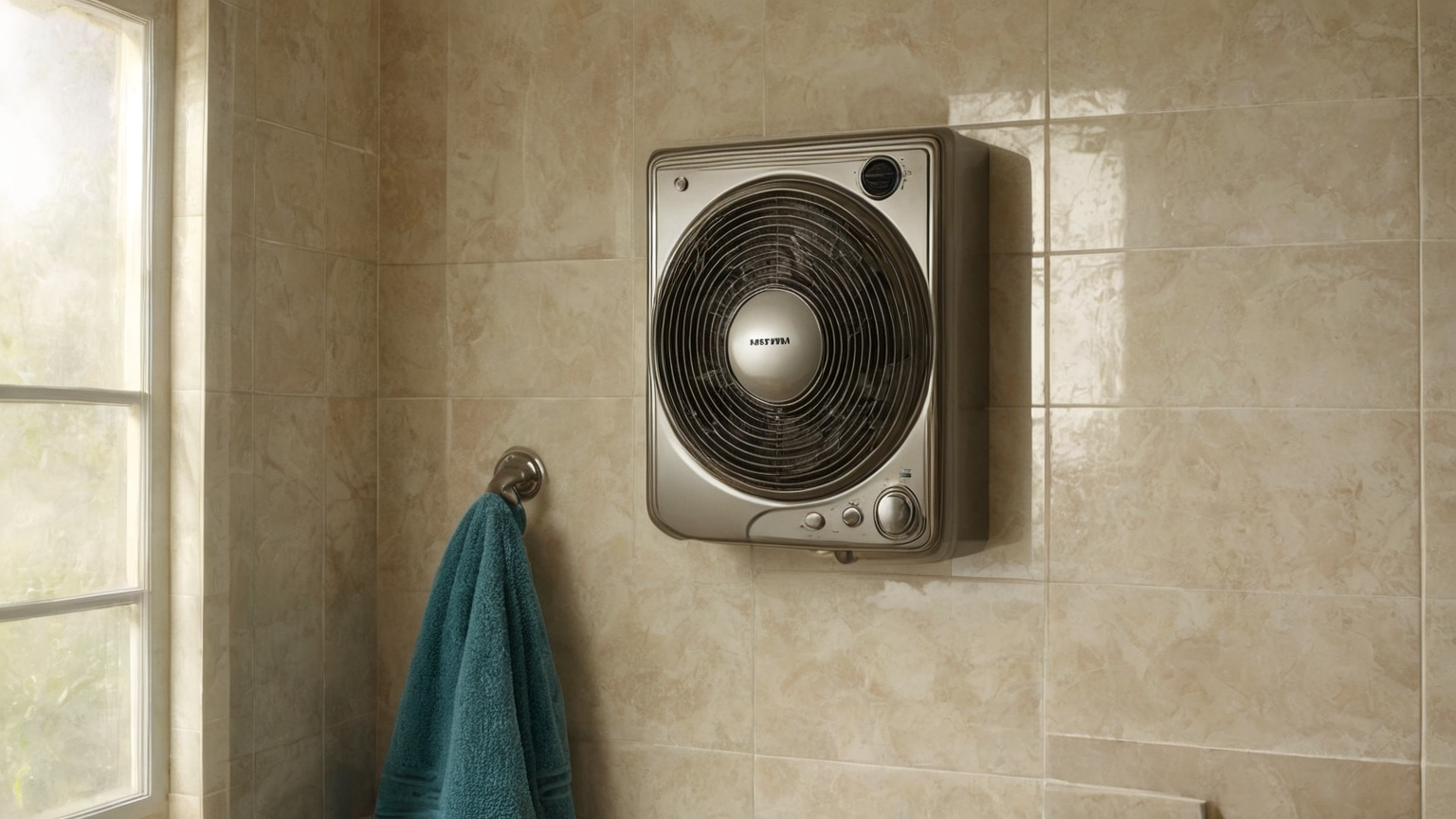 Bathroom ventilation and towel spacing