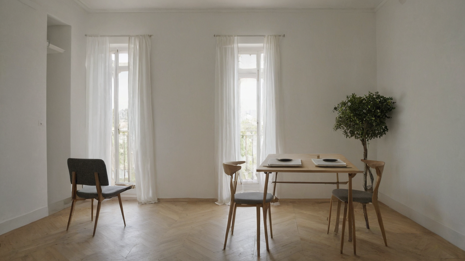Small Apartment Dining Table as a Work Desk: A Dual-Use Layout Plan