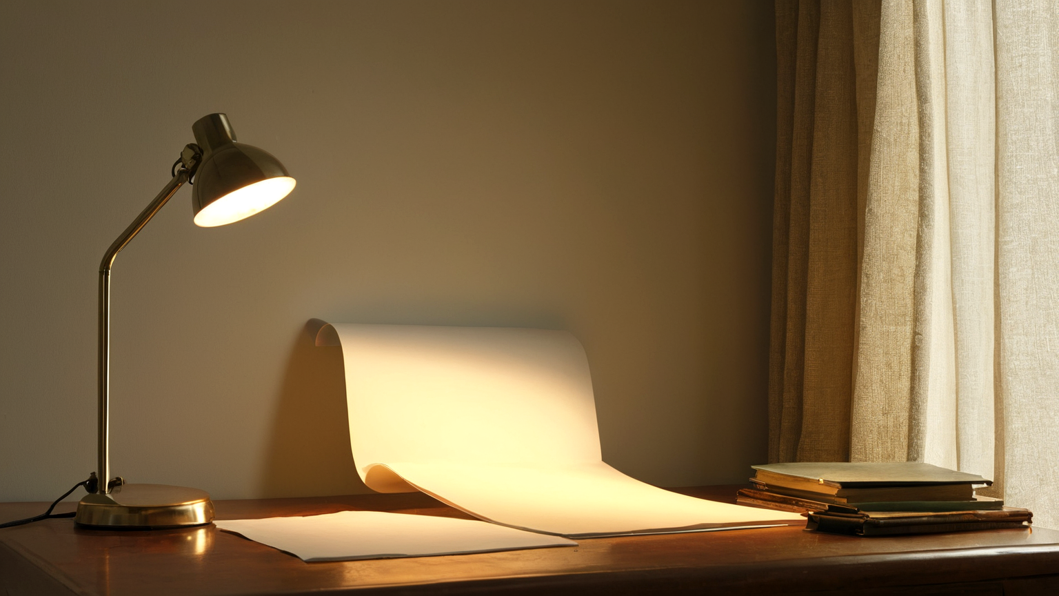 Glare controlled by desk angle
