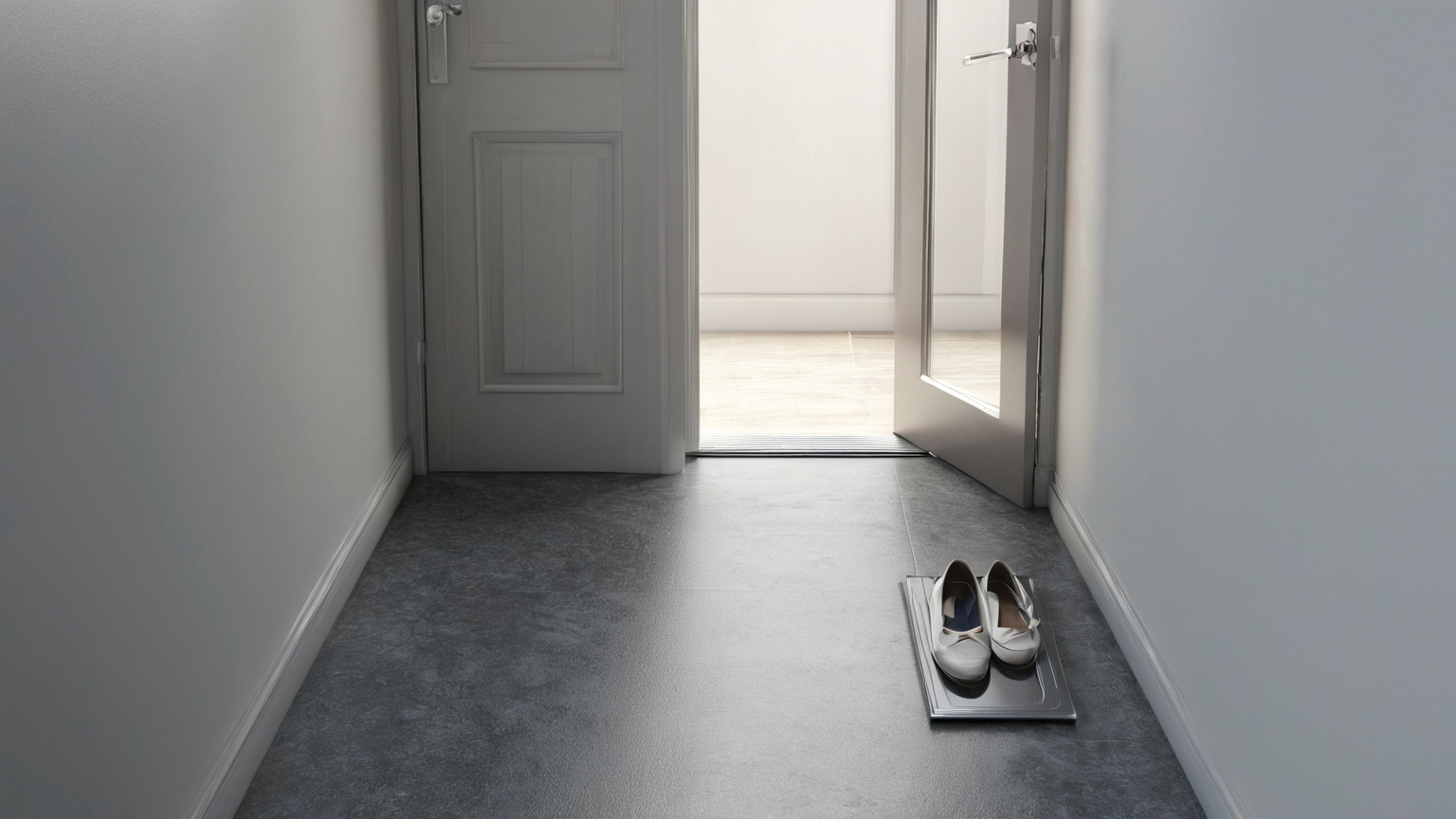 Measure the door swing and first three steps