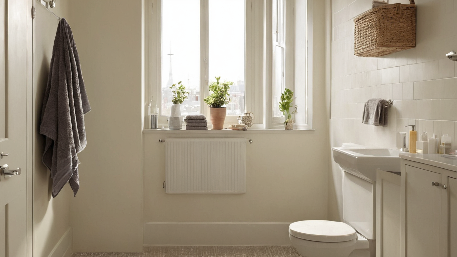 Small Bathroom Towel Drying Zone: Summer Ventilation Without Clutter